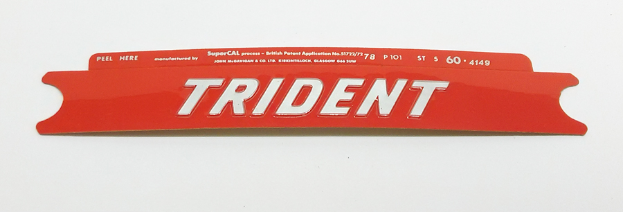 Trident decal silver & red