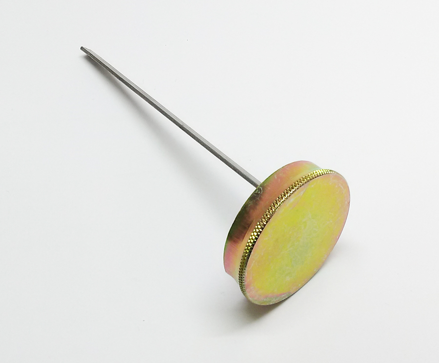 Oil tank cap with dip stick zinc plated