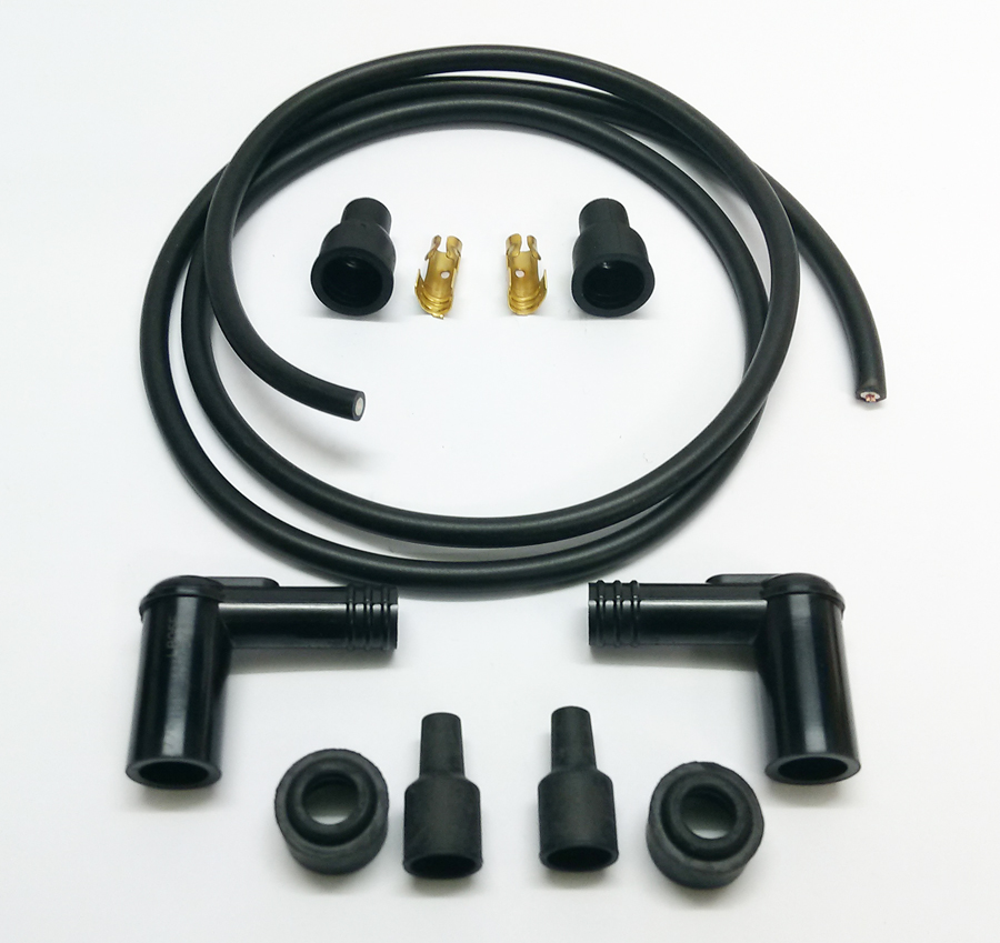 HT lead 4ft, connectors & rubbers, 2 x HT caps