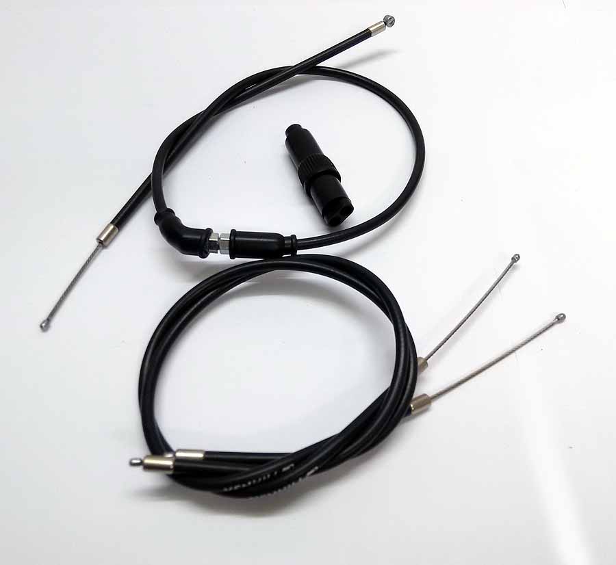 Nylon lined cable set 1 into 2 with junction box