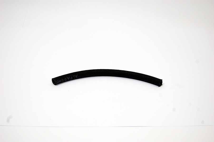 Oil & Petrol pipe black braided frabric 1/4 bore per foot