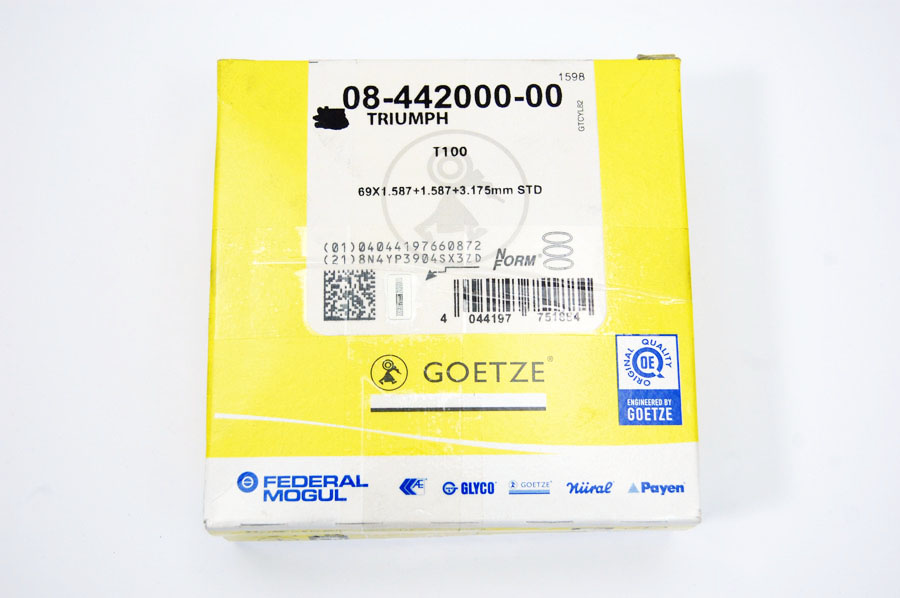 T100 standard ring set unit 500 Goetze made in Germany