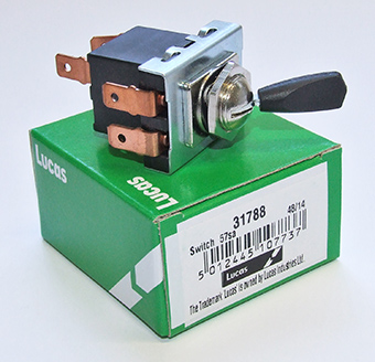Lucas headlamp toggle switch 3 position/5 tag LU31788