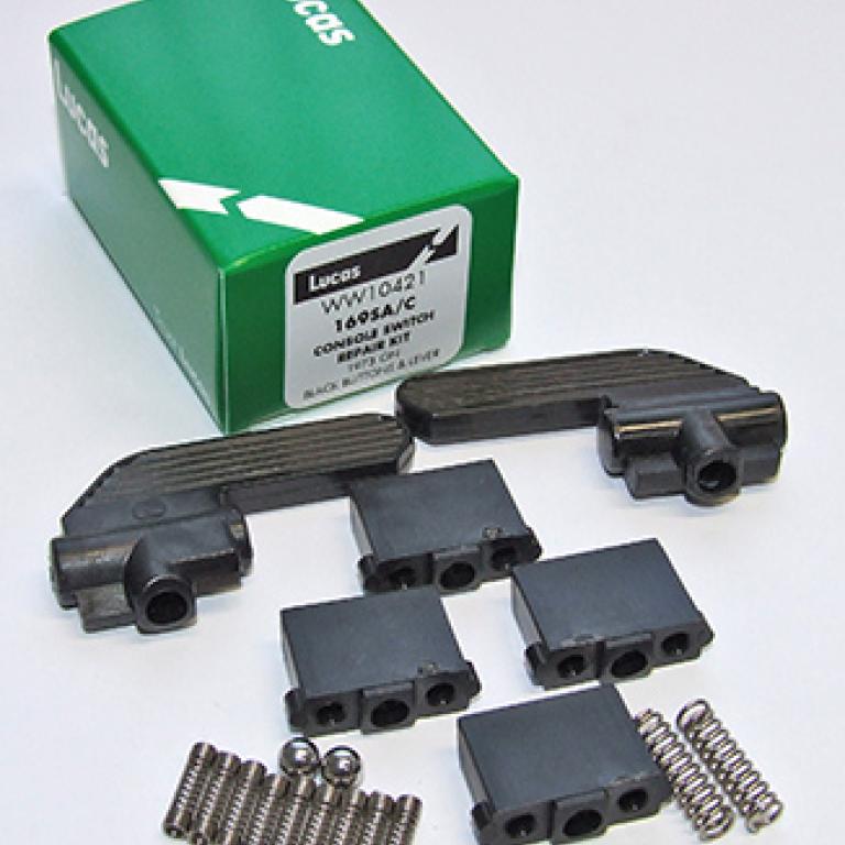 Alloy switch rebuild kit 1973- on Black long levers