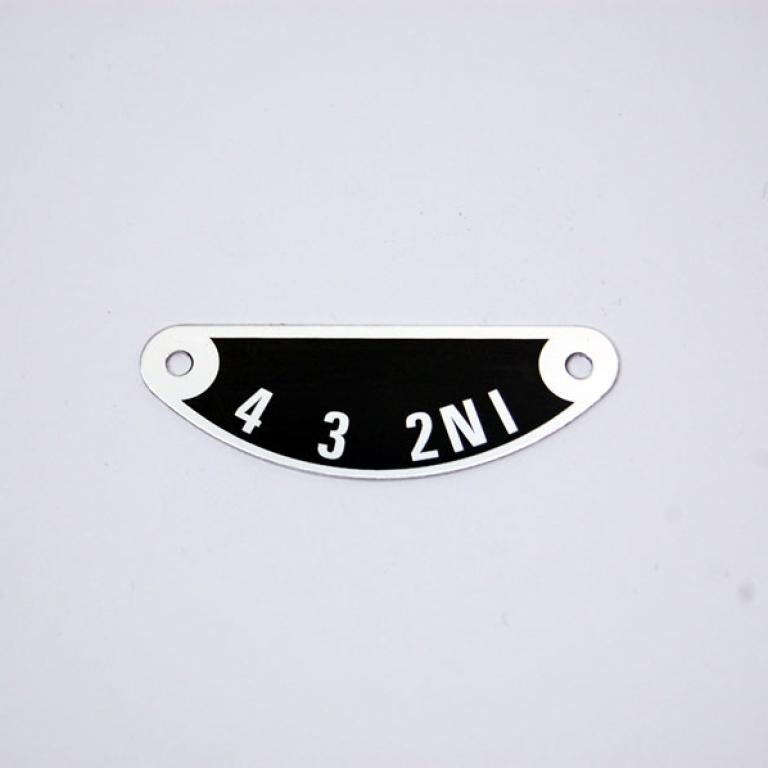 Triumph gear indicator plate