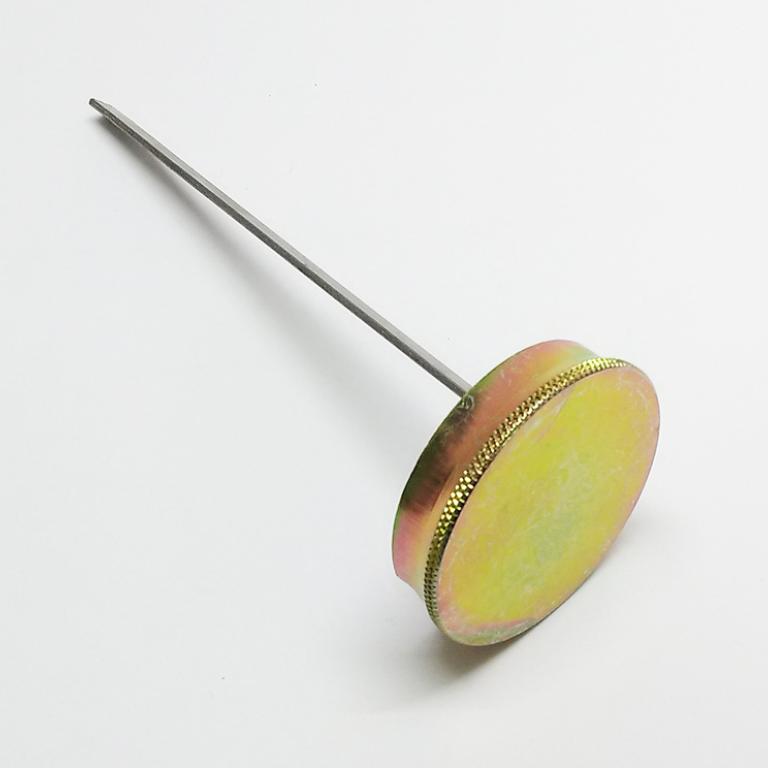 Oil tank cap with dip stick zinc plated