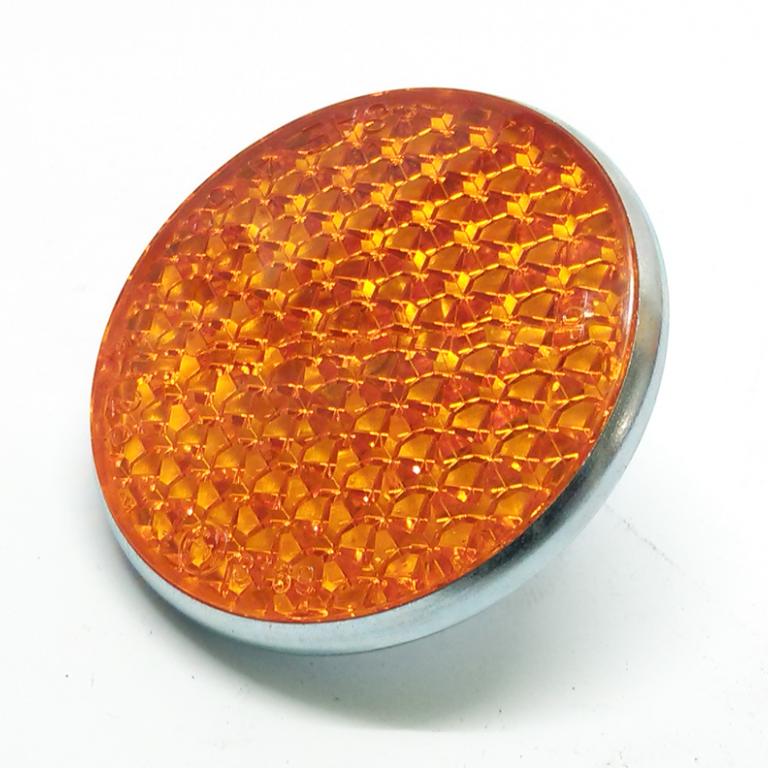 Amber reflector round 2-1/4 inch 54mm diameter OIF type