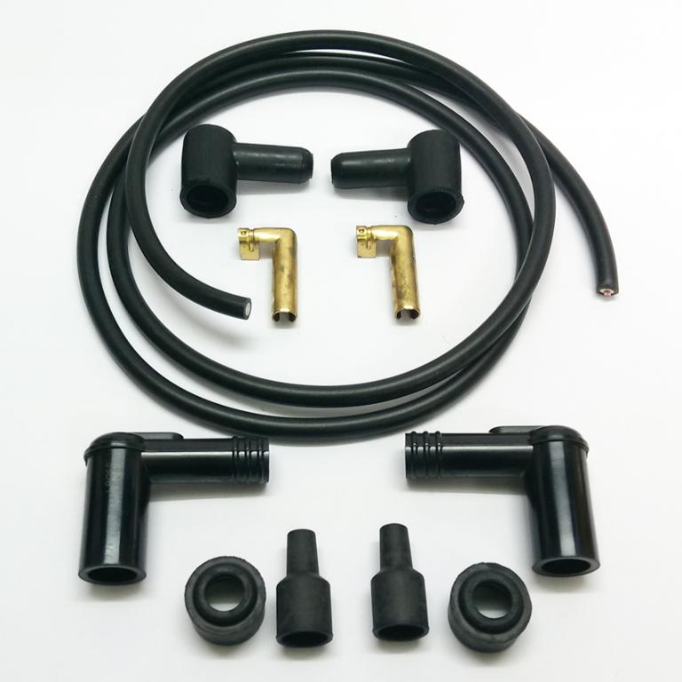 HT lead 4ft, 90 deg connectors & rubbers, 2 x HT Cap