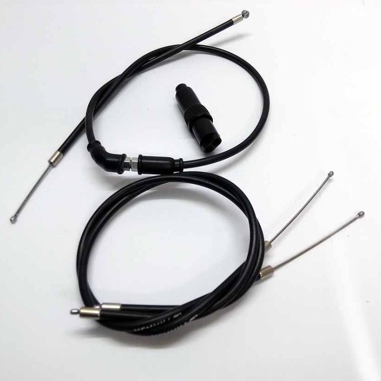 Nylon lined cable set 1 into 2 with junction box